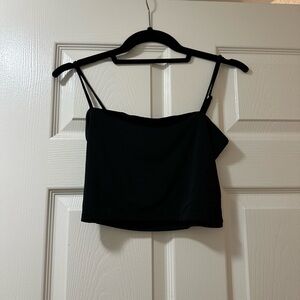 Express Body Contour Black Cropped Tank